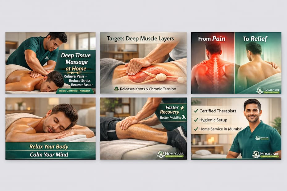 Certified deep tissue massage therapist at home service in Mumbai