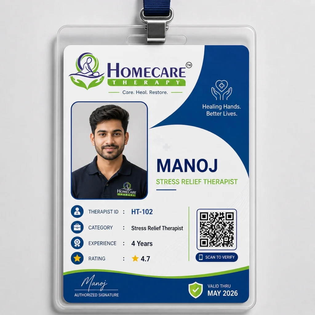Certified massage therapist at home in Mumbai providing professional body massage service