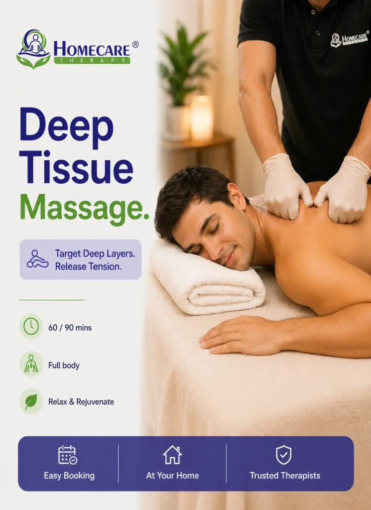 Deep tissue massage at home in Mumbai for chronic pain and muscle tension relief