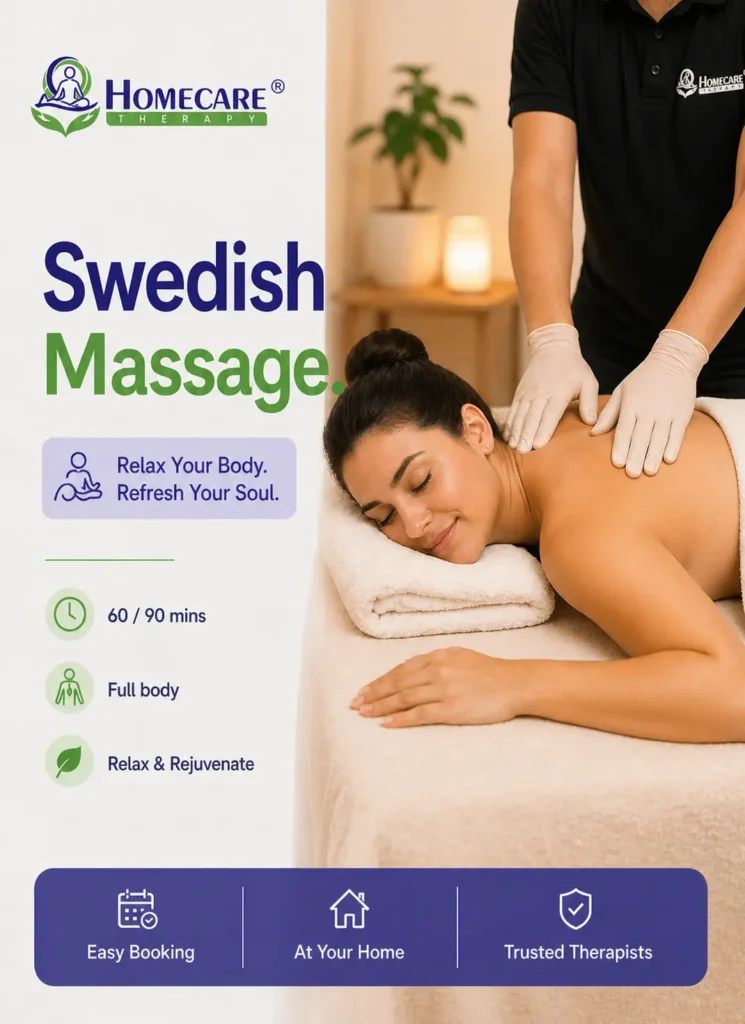 Swedish massage at home in Mumbai for full body relaxation and stress relief